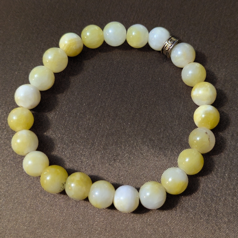 CfC Yellow Jade Butter Quartz Beaded Stretch Bracelet